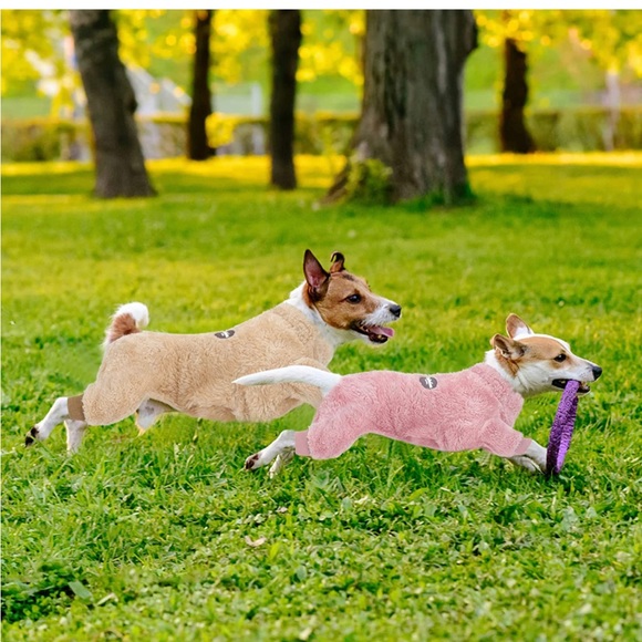 2 Pack Fuzzy Dog Cat Pajamas Small Warm Puppy Onesie Cats Pet Clothing Dogs - Picture 8 of 8